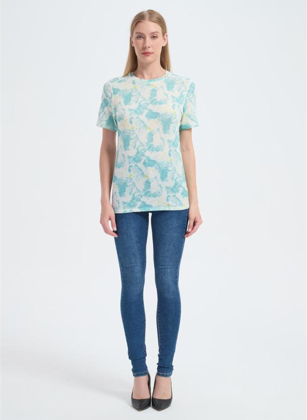 Custom Women's Merino Short Sleeve Base Layers |  Merino Wool Tie-dye T-shirt Suppiler