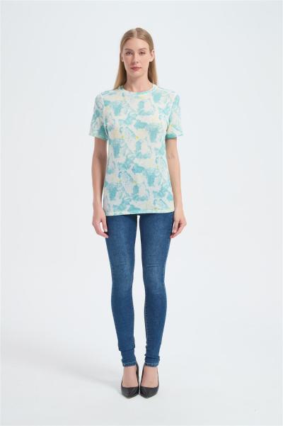 Custom Women's Merino Short Sleeve Base Layers |  Merino Wool Tie-dye T-shirt Suppiler
