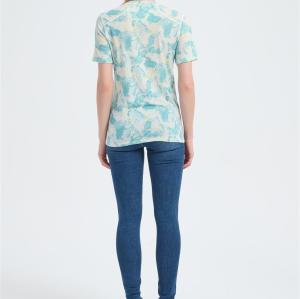 Custom Women's Merino Short Sleeve Base Layers |  Merino Wool Tie-dye T-shirt Suppiler