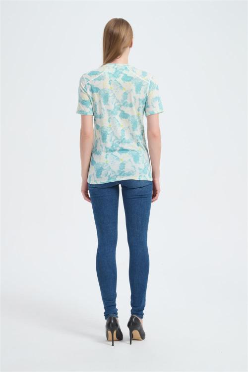 Custom Women's Merino Short Sleeve Base Layers |  Merino Wool Tie-dye T-shirt Suppiler