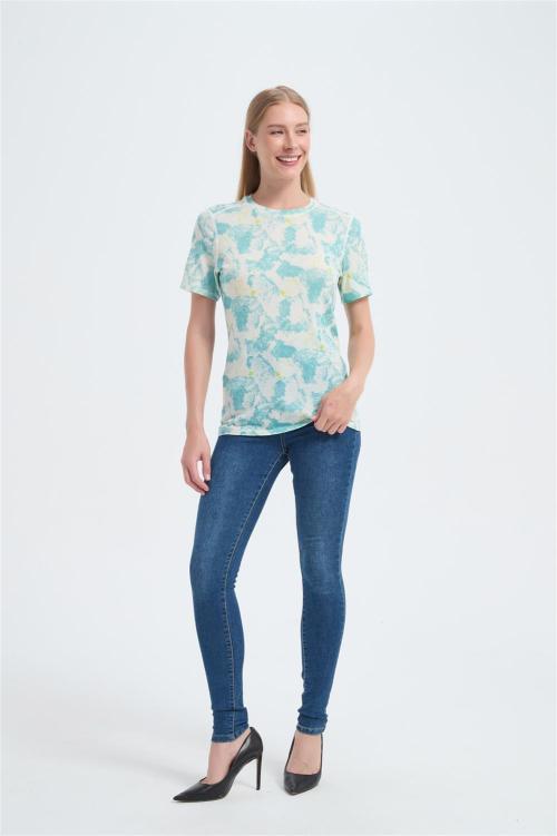 Custom Women's Merino Short Sleeve Base Layers |  Merino Wool Tie-dye T-shirt Suppiler
