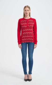 Custom Women's Merino Jumpers | Long Sleeve Merino Wool Jacquard Tops