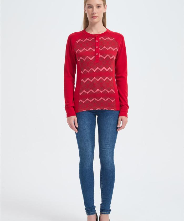 Custom Women's Merino Jumpers | Long Sleeve Merino Wool Jacquard Tops