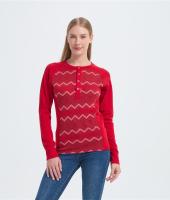 Custom Women's Merino Jumpers | Long Sleeve Merino Wool Jacquard Tops