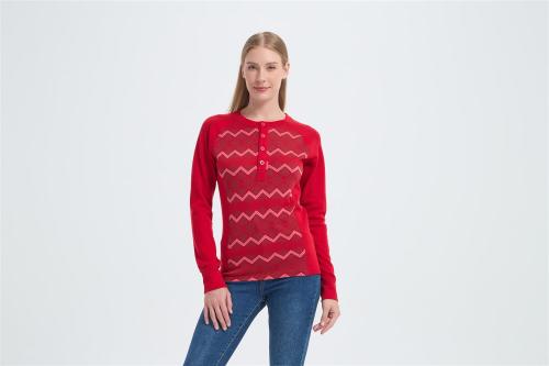 Custom Women's Merino Jumpers | Long Sleeve Merino Wool Jacquard Tops