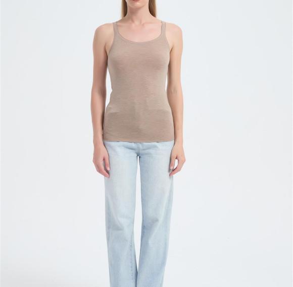 Wholesale Women's Merino Ribbed Racer Tank From China