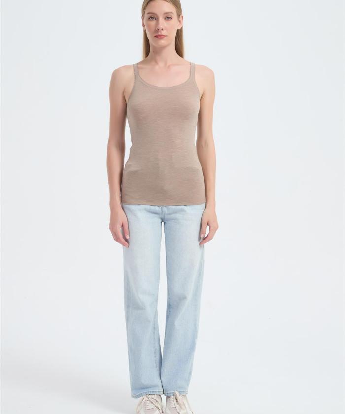 Wholesale Women's Merino Ribbed Racer Tank From China