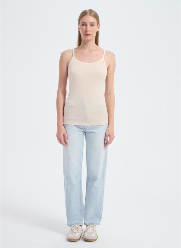 Custom Women's Merino Blend Rib Lotus Tank | Airy Soft Women's Merino Wool Cami Tank Supplier