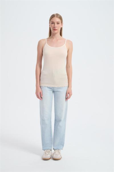 Custom Women's Merino Blend Rib Lotus Tank | Airy Soft Women's Merino Wool Cami Tank Supplier