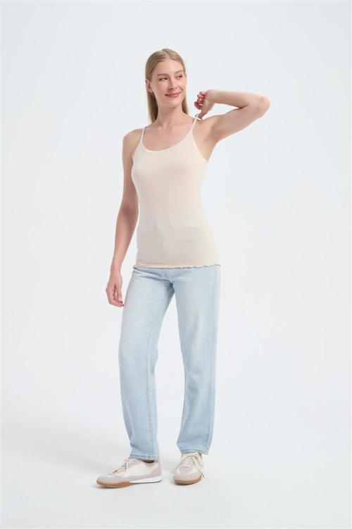 Custom Women's Merino Blend Rib Lotus Tank | Airy Soft Women's Merino Wool Cami Tank Supplier