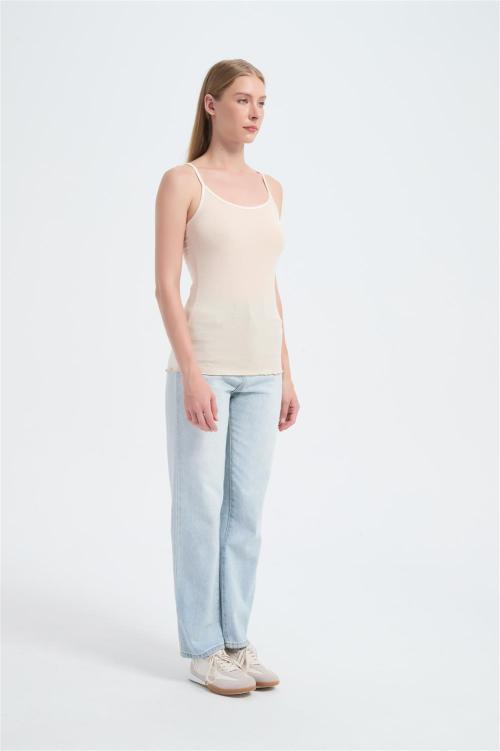 Custom Women's Merino Blend Rib Lotus Tank | Airy Soft Women's Merino Wool Cami Tank Supplier