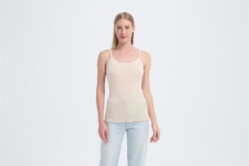 Custom Women's Merino Blend Rib Lotus Tank | Airy Soft Women's Merino Wool Cami Tank Supplier