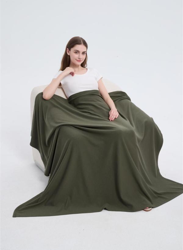 Custom Merino Throw Blanket |  OEM Large Size Casual Merino Wool Blanket Soild Color