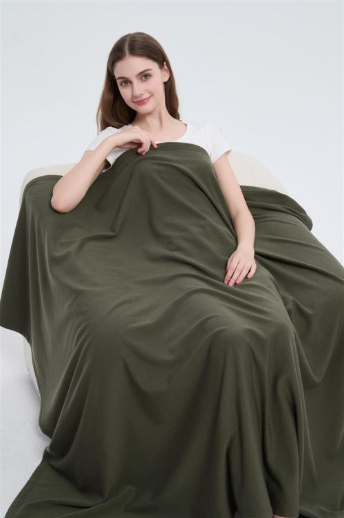 Custom Merino Throw Blanket |  OEM Large Size Casual Merino Wool Blanket Soild Color