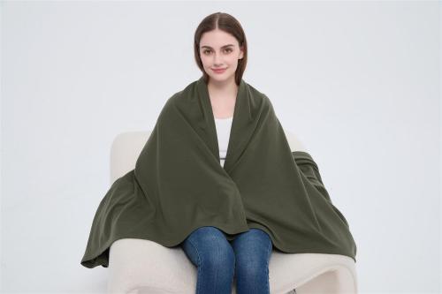 Custom Merino Throw Blanket |  OEM Large Size Casual Merino Wool Blanket Soild Color