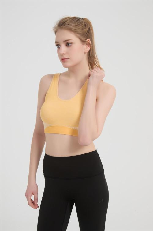 Custom Women's 100% Merino Wool Sports Bra | Soft Seamless Yoga Bra for Workout, Hiking