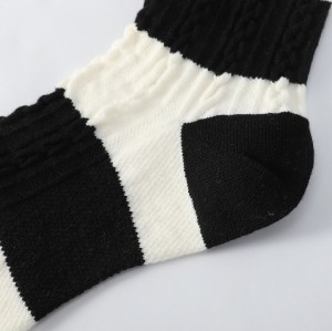 Custom Women's 100% Merino Wool Socks, Soft Breathable Daily Wear Casual Knitted Merino Wool Socks