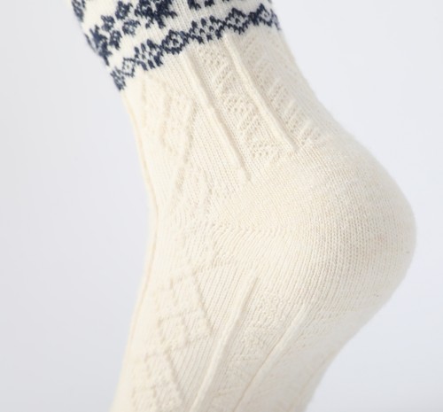 Custom Women's Merino Wool Blend Socks, Soft Breathable Knit Merino Wool Socks for Daily Wear