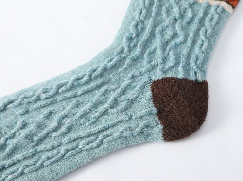 Custom Women's 100% Merino Wool Socks, Soft Breathable Knitted Merino Wool Socks For Daily Use