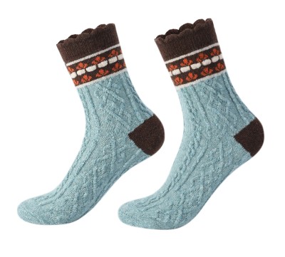 Custom Women's 100% Merino Wool Socks, Soft Breathable Knitted Merino Wool Socks For Daily Use