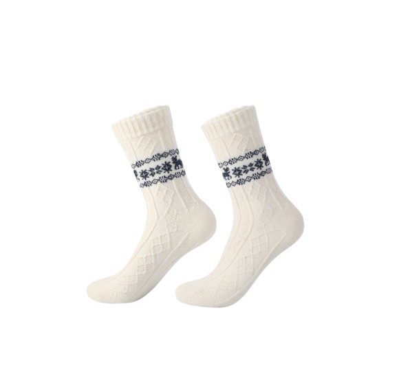 Custom Women's Merino Wool Blend Socks, Soft Breathable Knit Merino Wool Socks for Daily Wear