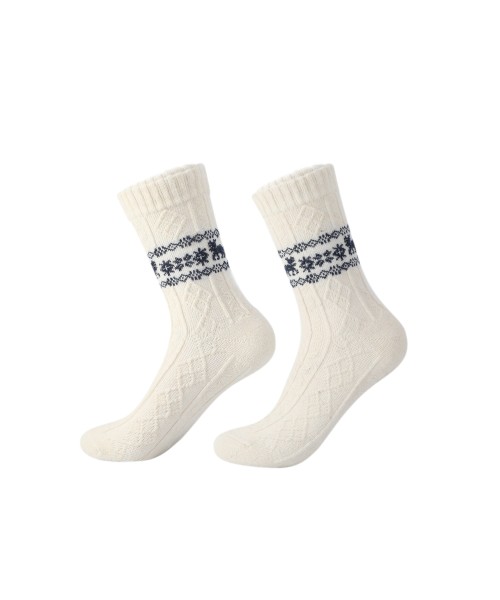 Custom Women's Merino Wool Blend Socks, Soft Breathable Knit Merino Wool Socks for Daily Wear