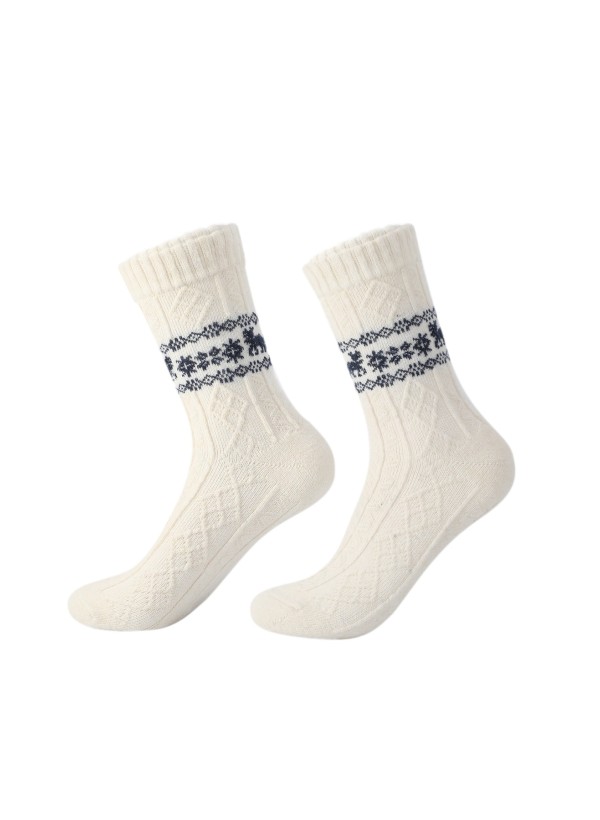 Custom Women's Merino Wool Blend Socks, Soft Breathable Knit Merino Wool Socks for Daily Wear