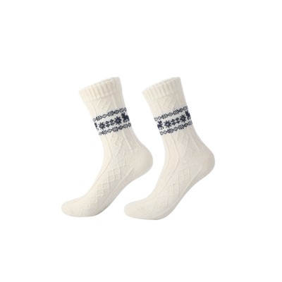 Custom Women's Merino Wool Blend Socks, Soft Breathable Knit Merino Wool Socks for Daily Wear