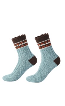 Custom Women's Merino Wool Socks, Soft Breathable Knitted Merino Wool Socks For Women For Daily Use