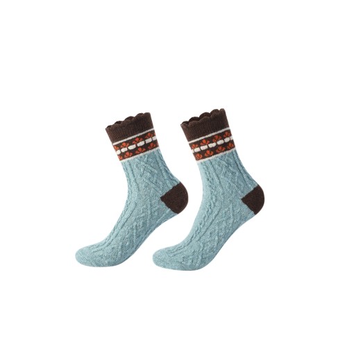 Custom Women's 100% Merino Wool Socks, Soft Breathable Knitted Merino Wool Socks For Daily Use