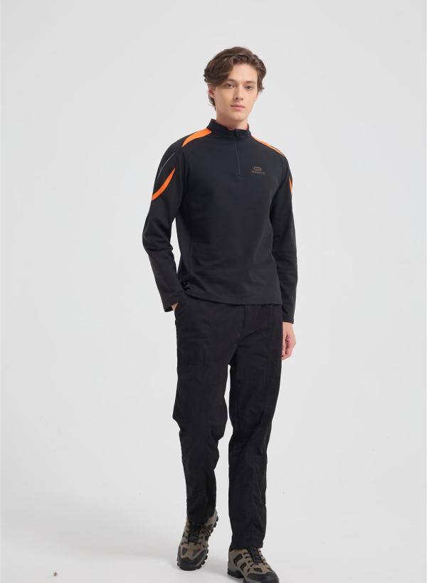 Wholesale Men's Merino Wool Long Sleeve Shirt - Midweight Crew Neck Top for Hiking, Running, Travel