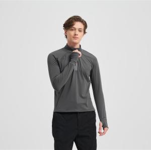 Wholesale 100% Merino Wool Base Layer Men's Breathable Hiking Running Long Sleeve Shirt
