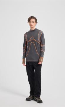 Custom Men's Merino Wool Long Sleeve Shirt - Midweight Crew Neck Top for Hiking, Running, Travel & All-Season Comfort