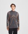 Custom Men's Merino Wool Long Sleeve Shirt - Midweight Crew Neck Top for Hiking, Running, Travel & All-Season Comfort