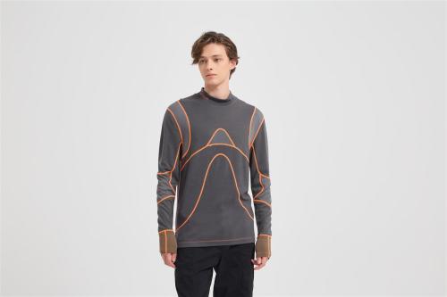 Custom Men's Merino Wool Long Sleeve Shirt - Midweight Crew Neck Top for Hiking, Running, Travel & All-Season Comfort