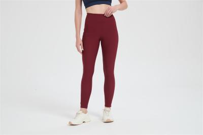 Custom Merino Wool Sports Leggings for Women with Pockets, High Waisted Pants From China