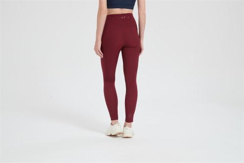 Custom Merino Wool Sports Leggings for Women with Pockets, High Waisted Pants From China