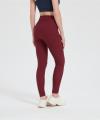 Custom Merino Wool Sports Leggings for Women with Pockets, High Waisted Pants From China