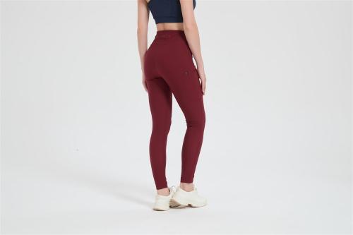 Custom Merino Wool Sports Leggings for Women with Pockets, High Waisted Pants From China