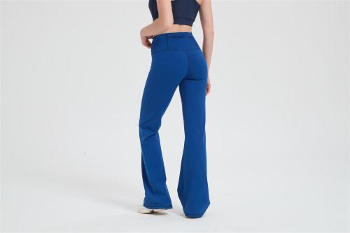 Custom Ribbed Merino Wide Leg Pants Women | Breathable Stretchy Lightweight Cross Waist Pants