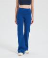 Custom Ribbed Merino Wide Leg Pants Women | Breathable Stretchy Lightweight Cross Waist Pants