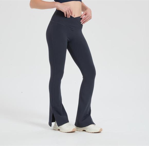 Wholesale Women's Merino Wool Wide-Leg Elastic Waistband Side Slit From Chinese Factory