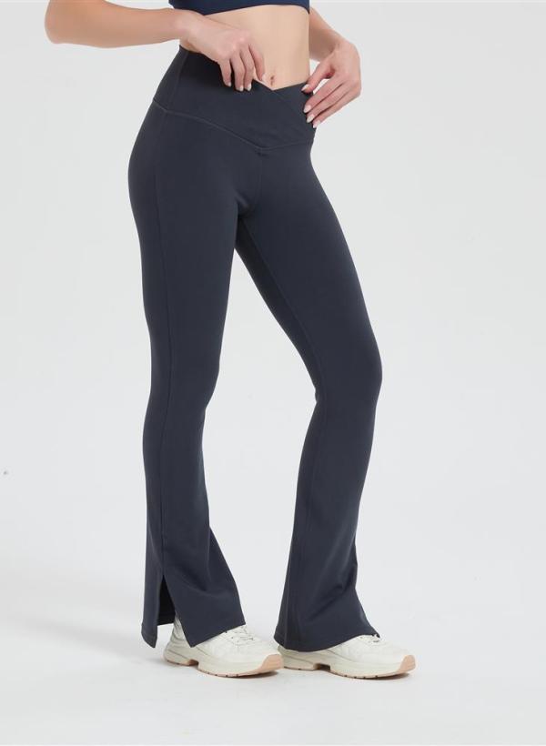 Wholesale Women's Merino Wool Wide-Leg Elastic Waistband Side Slit From Chinese Factory