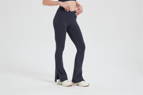 Wholesale Women's Merino Wool Wide-Leg Elastic Waistband Side Slit From Chinese Factory