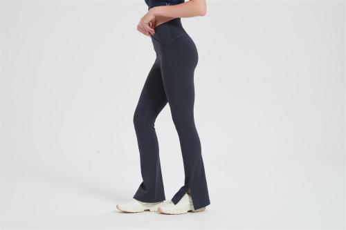 Wholesale Women's Merino Wool Wide-Leg Elastic Waistband Side Slit From Chinese Factory