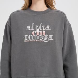 Wholesale Merino Wool Knit Sweatshirt with Drawstring Hem & 3D Toothbrush Embroidery