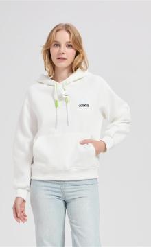 Wholesale Merino Wool Knit Hoodie with 3D Toothbrush Embroidery