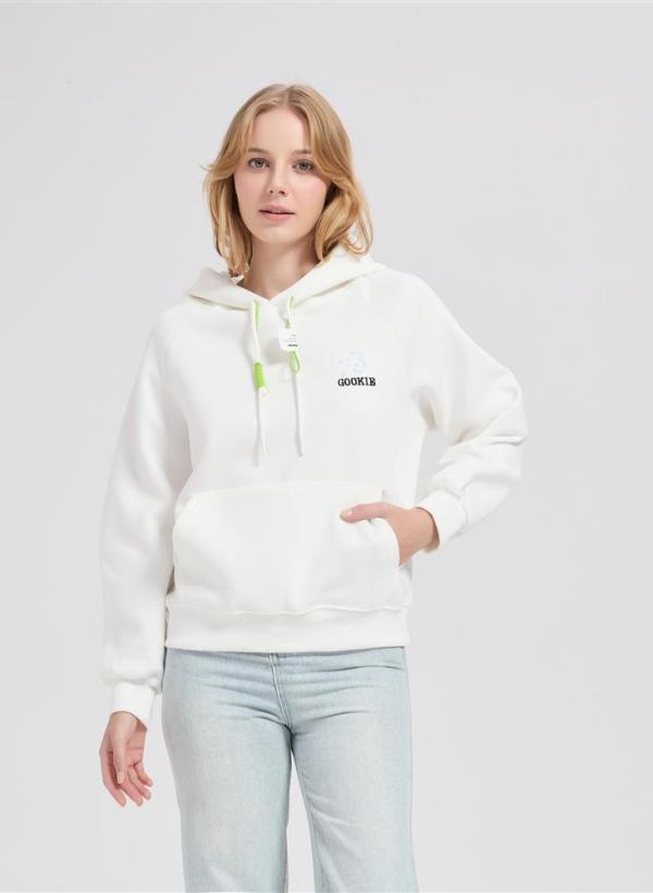Wholesale Merino Wool Knit Hoodie with 3D Toothbrush Embroidery