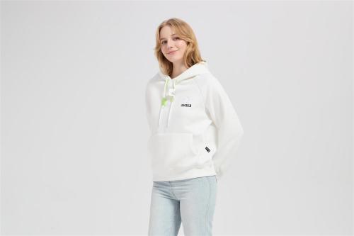 Wholesale Merino Wool Knit Hoodie with 3D Toothbrush Embroidery