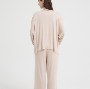 Custom Merino Wool Blend 3-Piece Sleepwear Set for Women